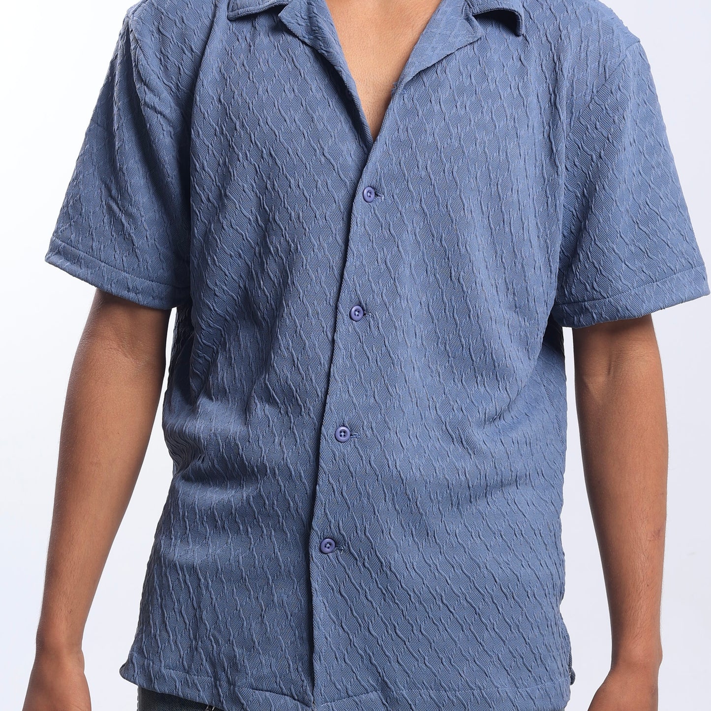 Regular Fit Polo Collar Short Sleeve Shirt