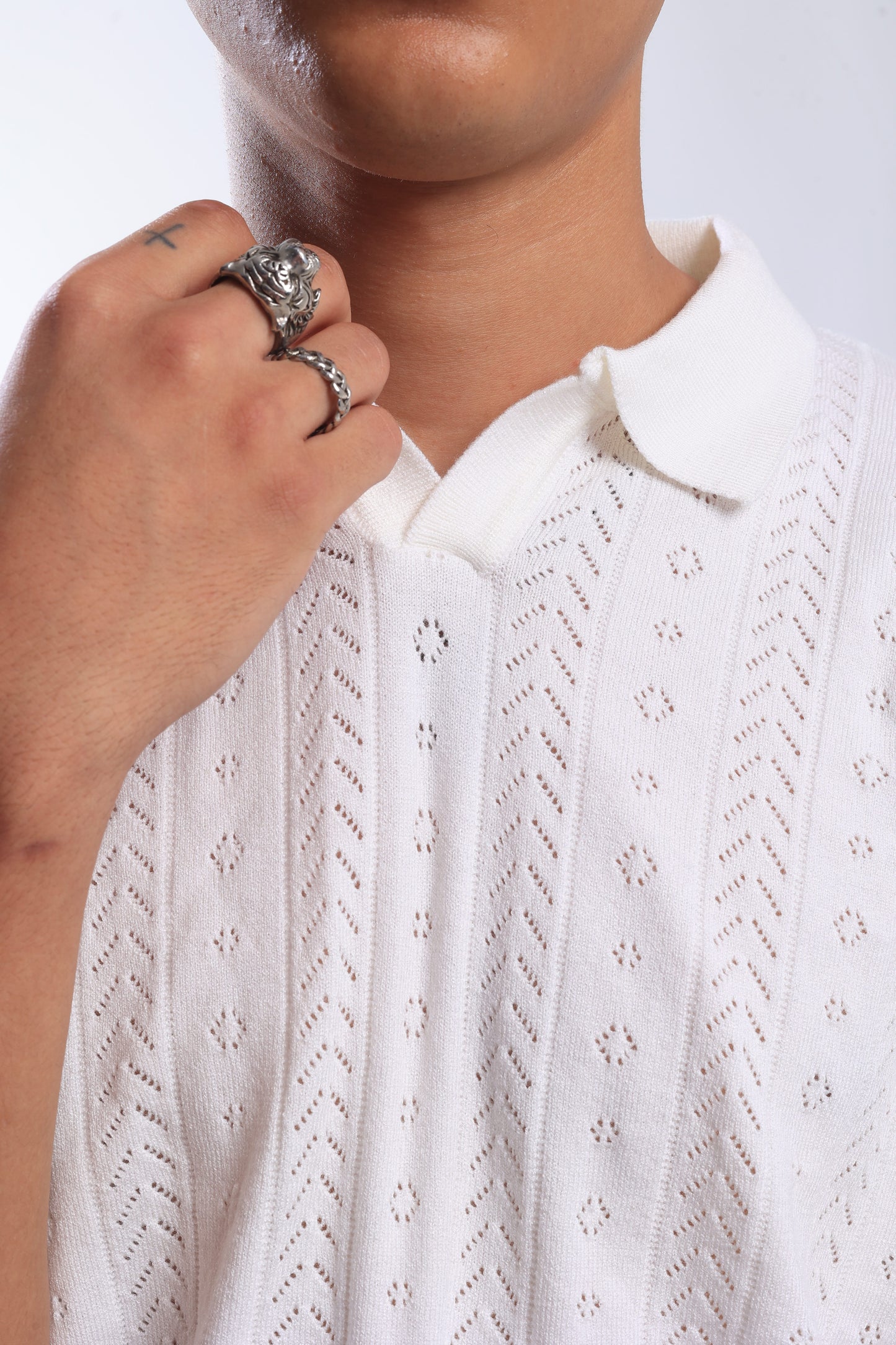 Standard Fit Polo Collar Knitwear Polo T-Shirt