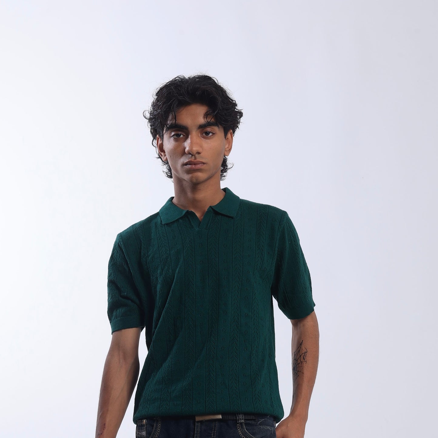 Standard Fit Polo Collar Knitwear Polo T-Shirt