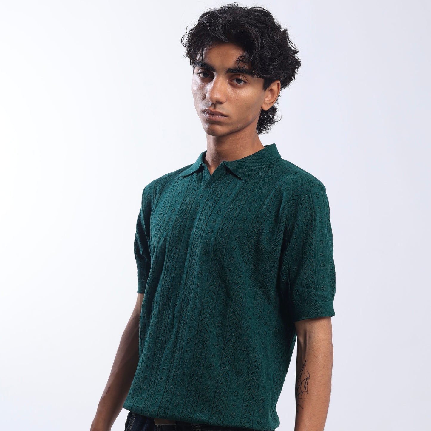 Standard Fit Polo Collar Knitwear Polo T-Shirt