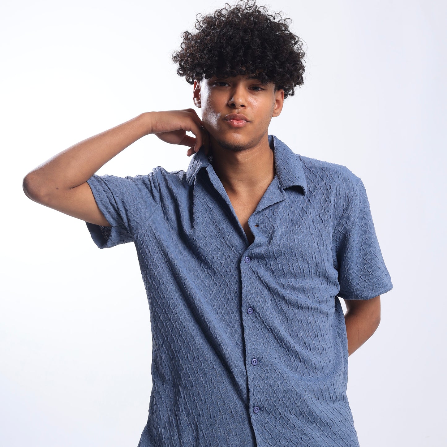 Regular Fit Polo Collar Short Sleeve Shirt