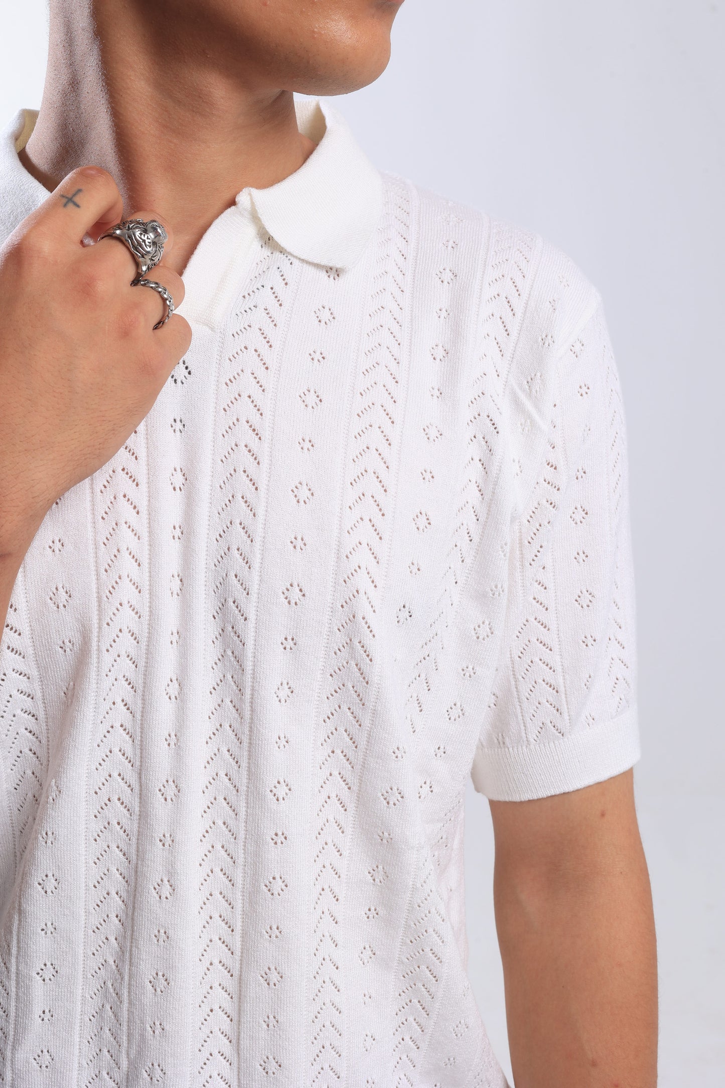 Standard Fit Polo Collar Knitwear Polo T-Shirt